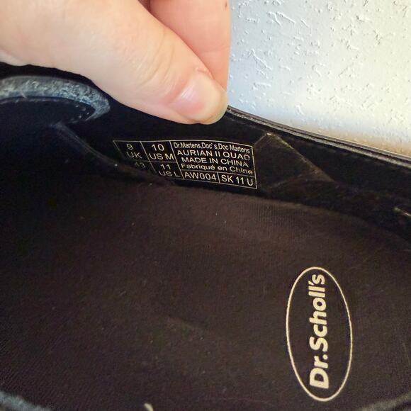 Dr. Martens Aurian II Quad Black Leather Platform Zip Shoe Mens 10 90s Style main image 5